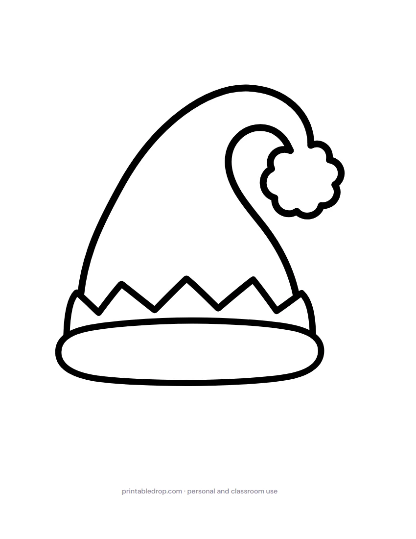 Page 1 of Christmas Bold and Easy Coloring Pages for Kids