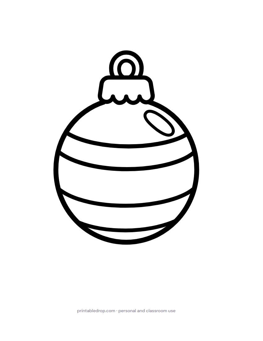 Page 3 of Christmas Bold and Easy Coloring Pages for Kids