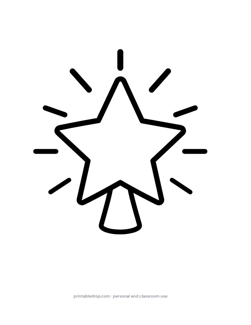 Page 4 of Christmas Bold and Easy Coloring Pages for Kids