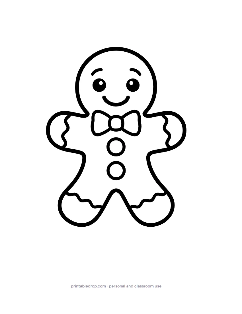 Page 5 of Christmas Bold and Easy Coloring Pages for Kids
