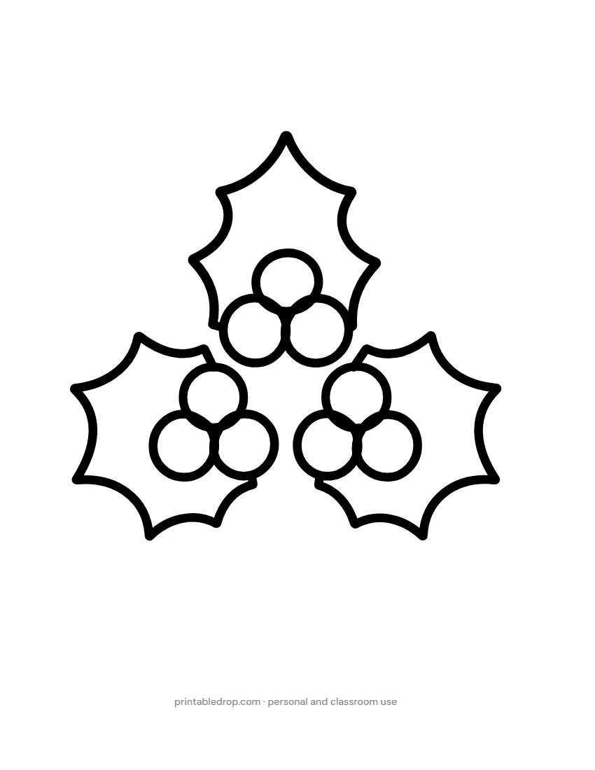 Page 6 of Christmas Bold and Easy Coloring Pages for Kids