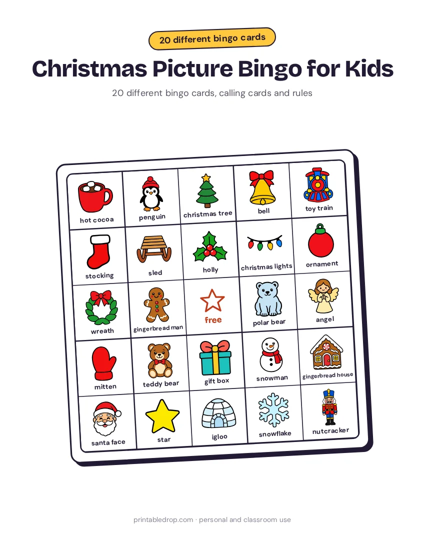 Cover of Christmas Picture Bingo for Kids